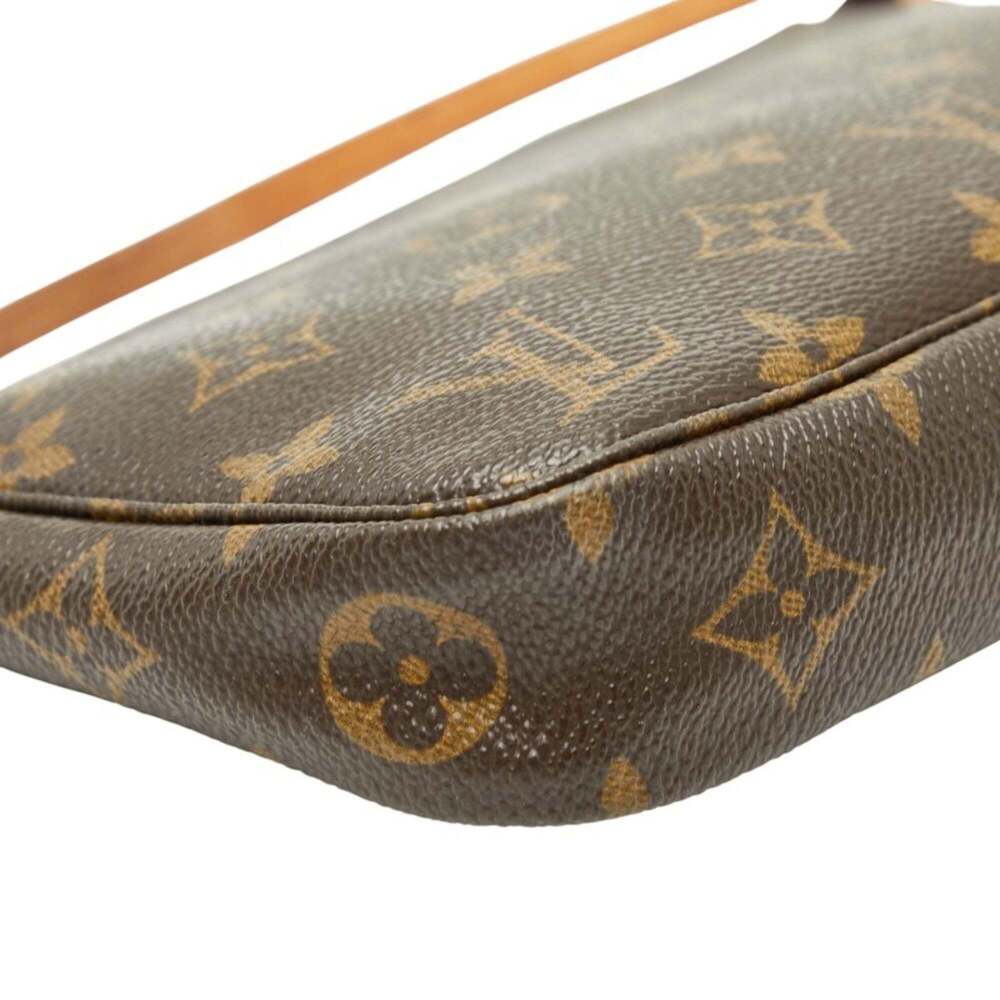 LOUIS VUITTON Brown Monogram Leather Pochette Mini Bag - Picture 5 of 8